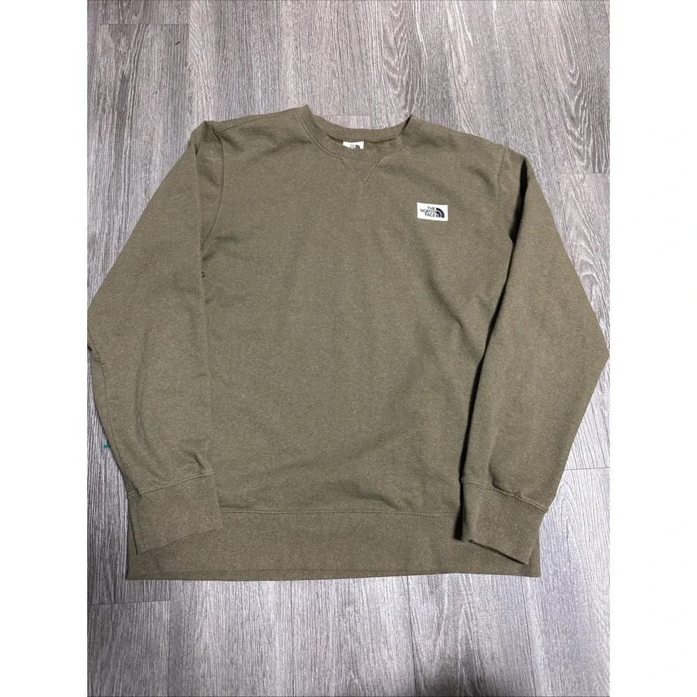 The North Face Sweatshirt Mens L Forest Green Heritage Patch Crewneck